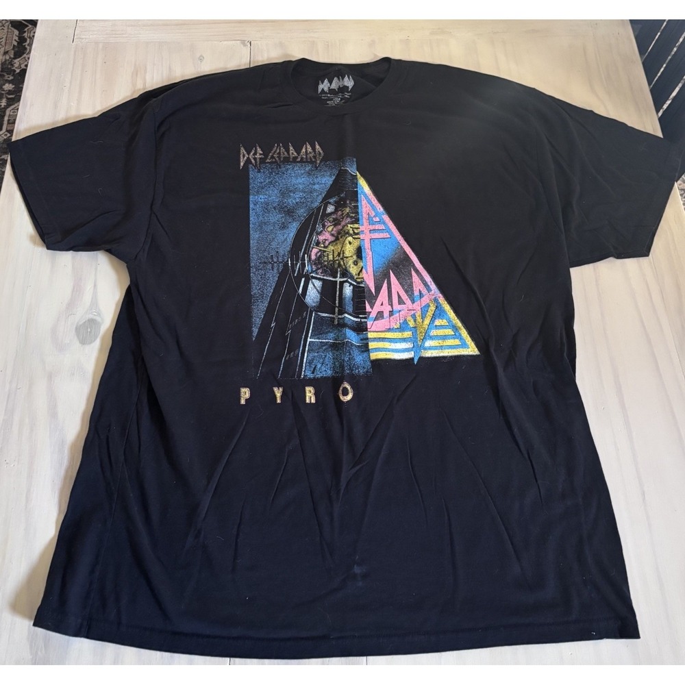 Def Leppard PYRO‎ Black Band T Shirt 2017 Size 3 XL TALL Mens